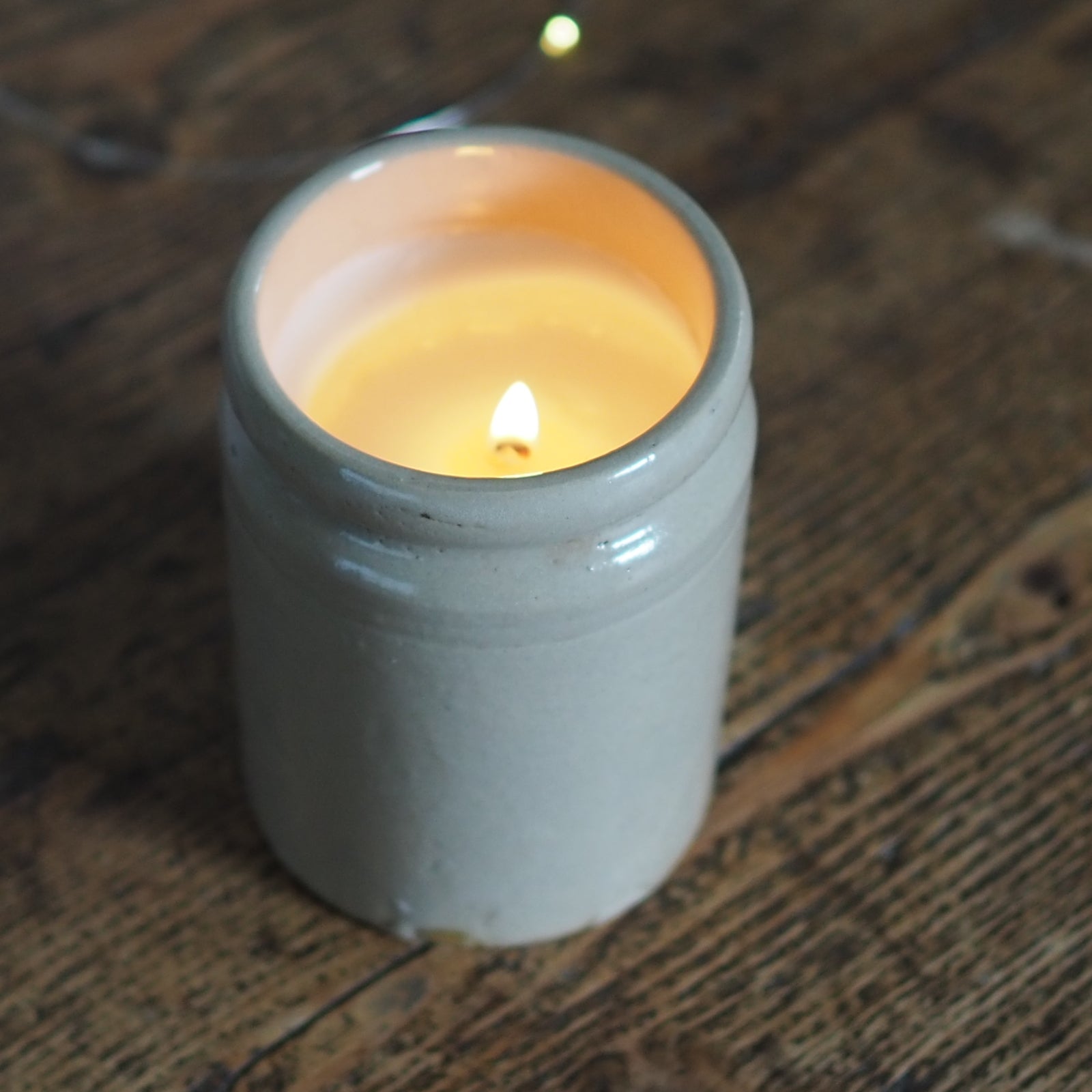 Vintage marmalde Jar made into a scented soy candle.