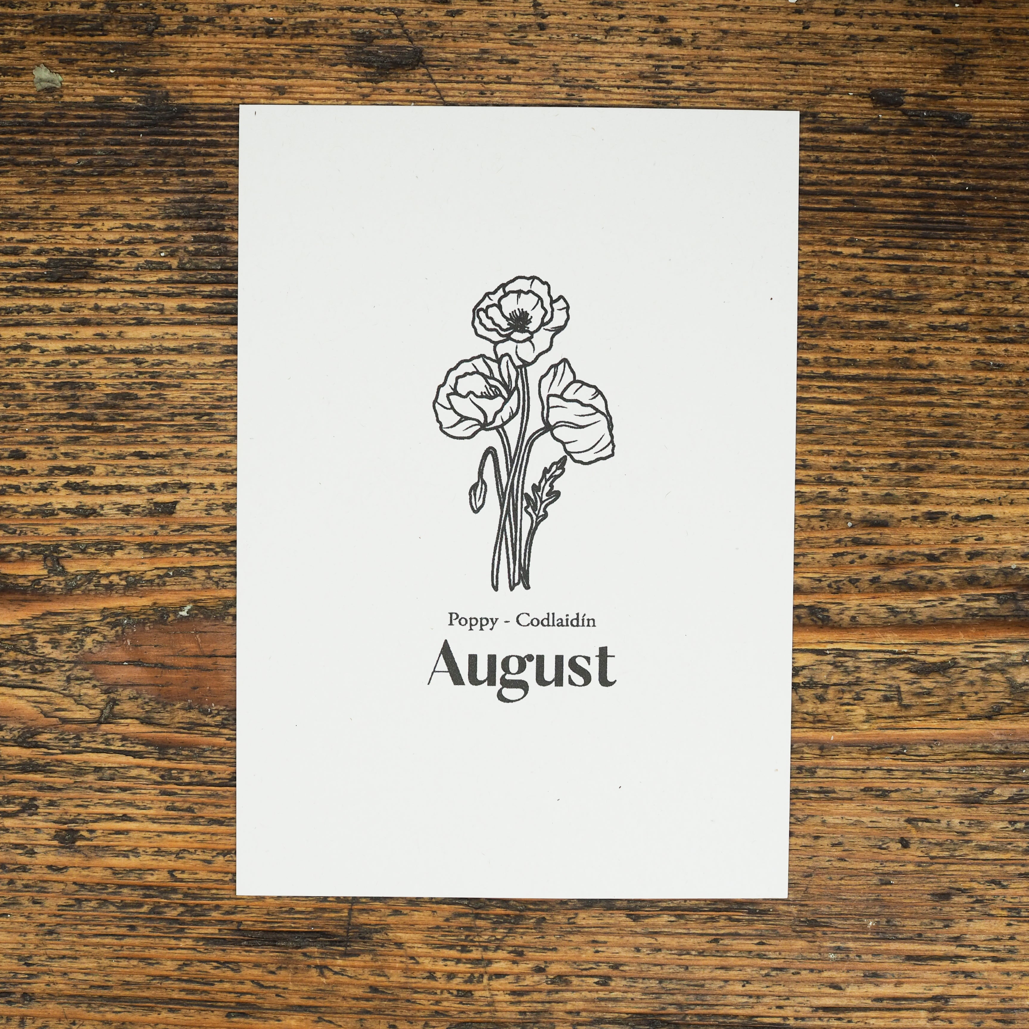 Poppy - August Birth Flower Candle