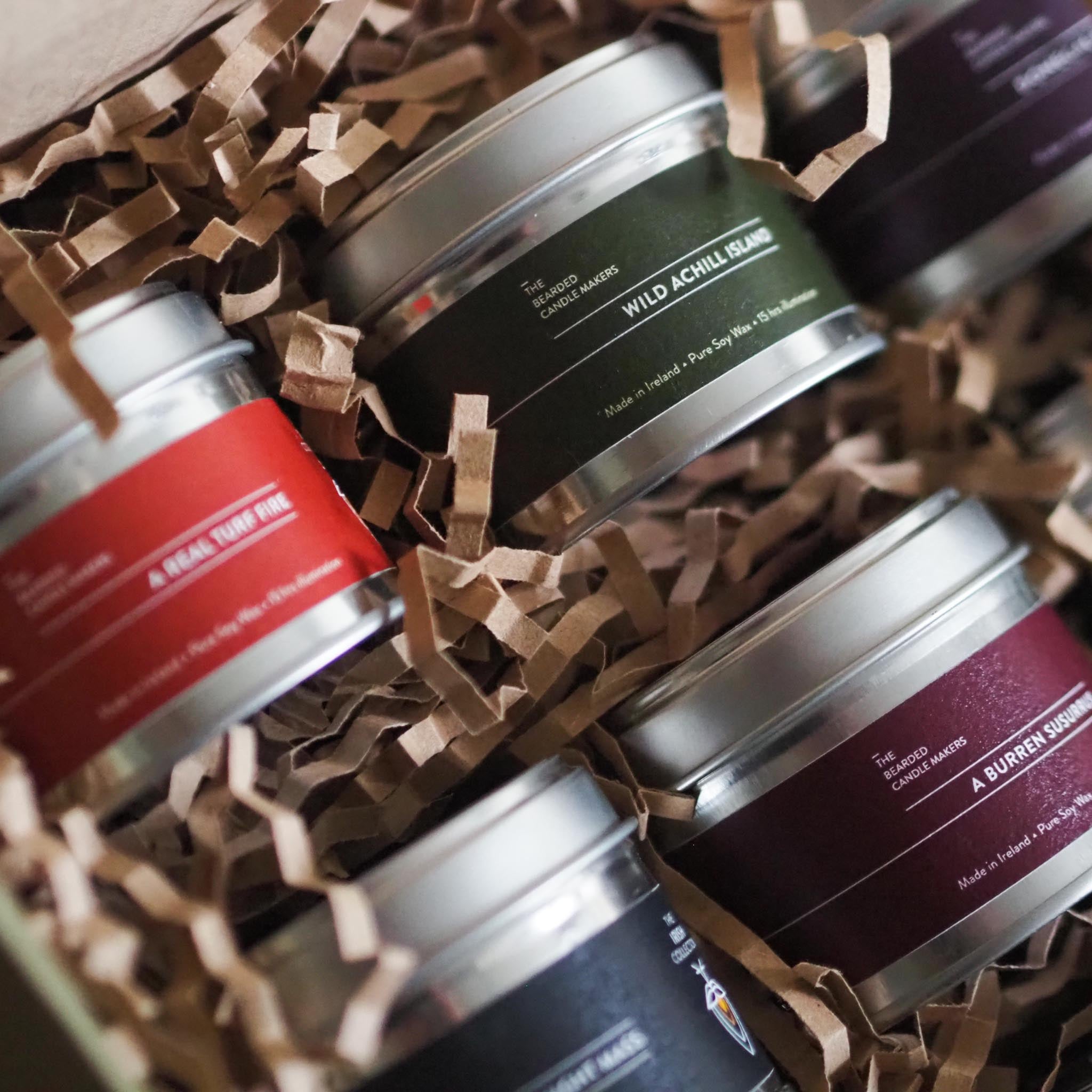 Curated Irish Gift boxes with soy candles