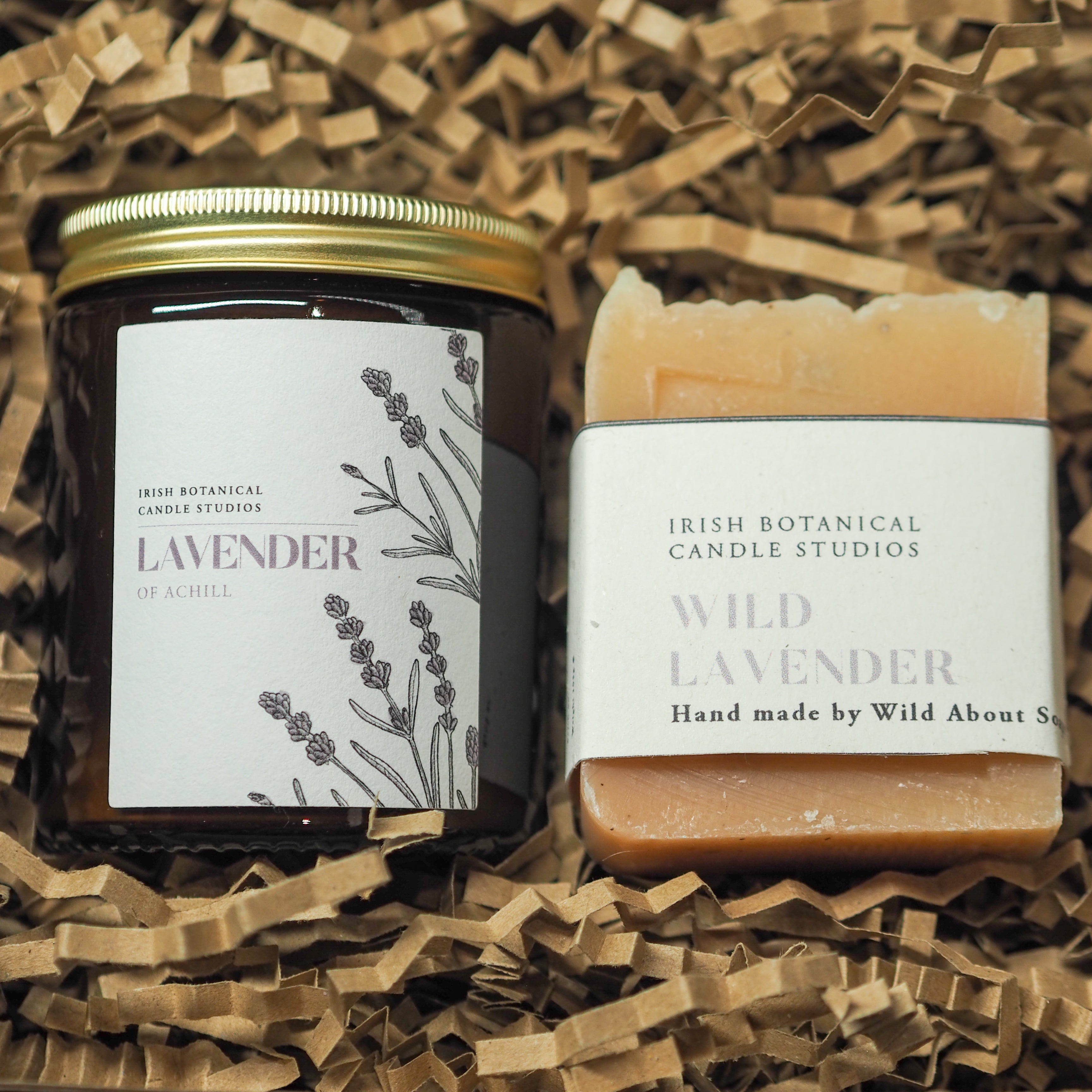 The Botanical Lavender candle and soap gift box