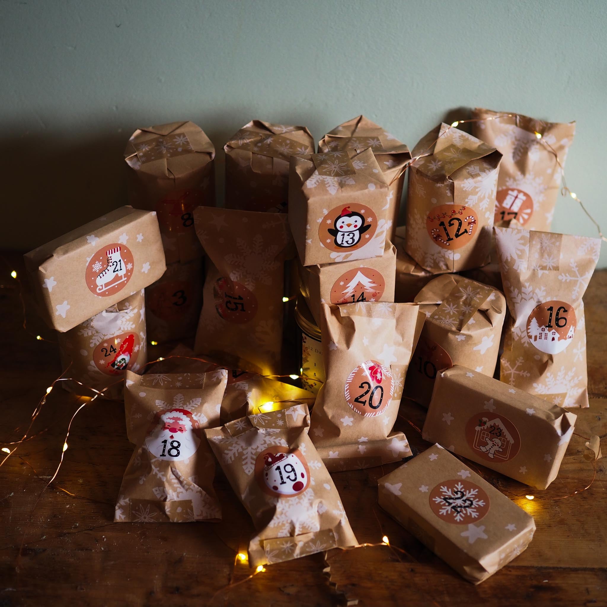 24 Days of Christmas luxury advent gift box with Irish-made candles, soaps, wax melts and incense cones