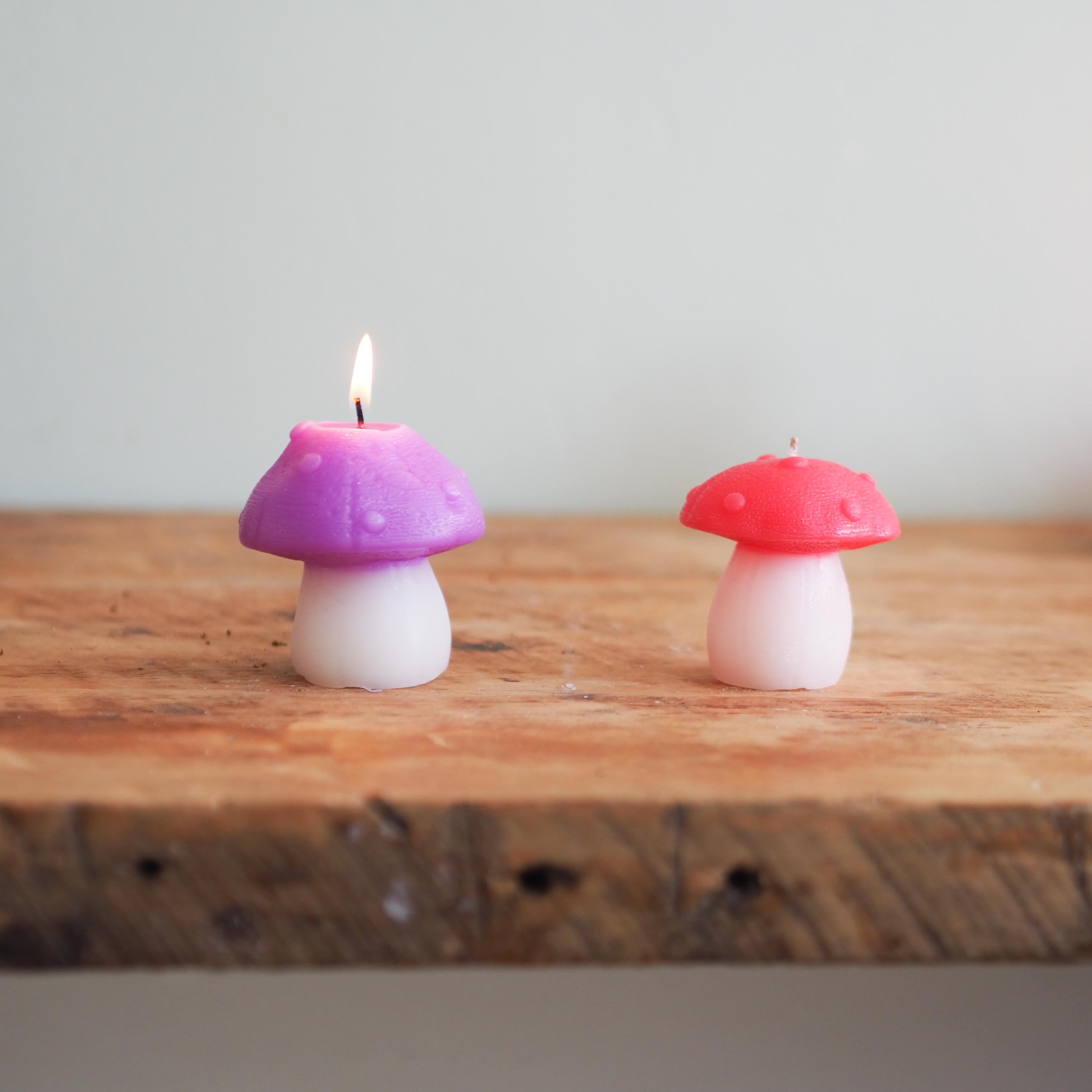 Mushroom Candle - trio