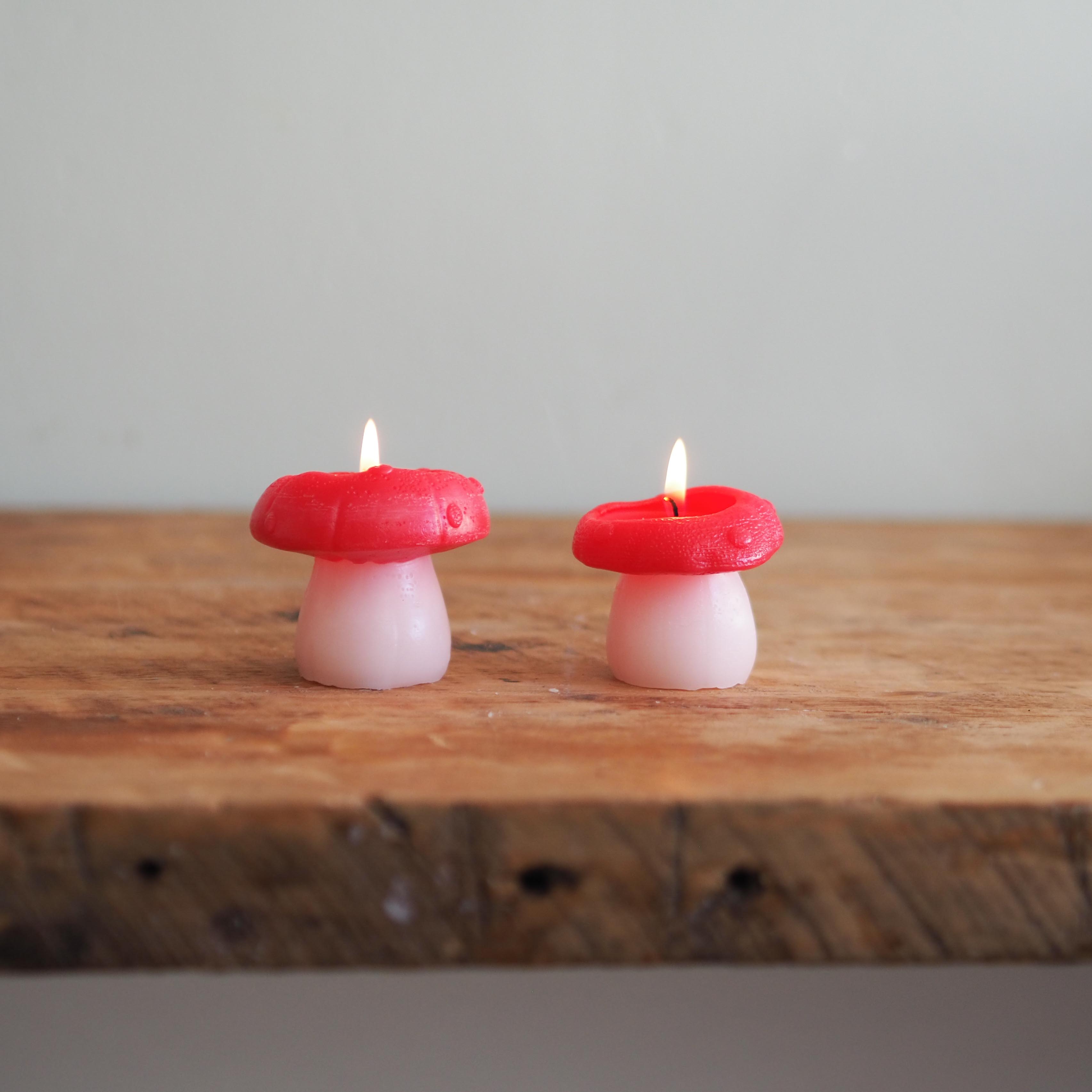 Mushroom Candle - trio