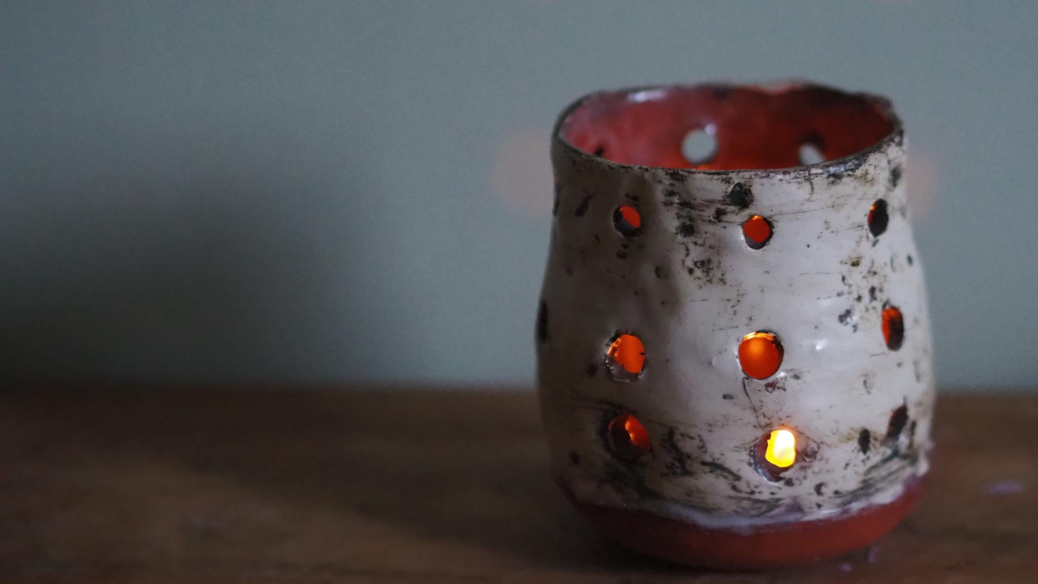 Soy candle ceramic holder